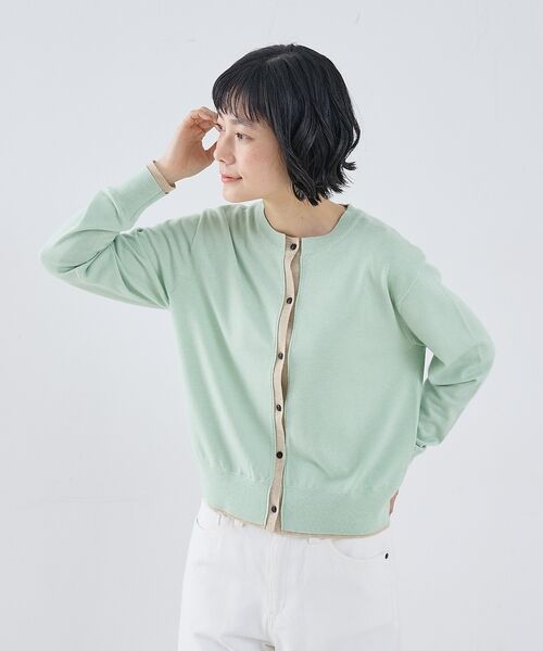 collex / コレックス カーディガン・ボレロ | バイカラーコンパクトカーディガン | 詳細6