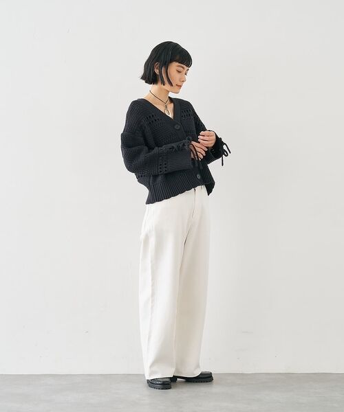 collex / コレックス カーディガン・ボレロ | 袖口レースアップ2WAYカーディガン | 詳細29
