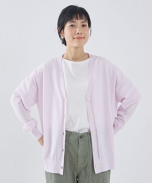 collex / コレックス カーディガン・ボレロ | シアーラインカーディガン（ピンク）