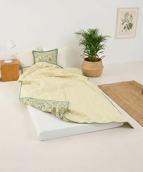 collex / コレックス インテリア・インテリア雑貨 | 【26SS新色】フラワープリントキルトケット 140×200 | 詳細1