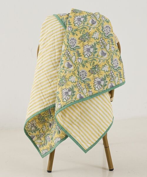 collex / コレックス インテリア・インテリア雑貨 | 【26SS新色】フラワープリントキルトケット 140×200 | 詳細2