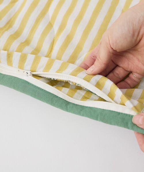 collex / コレックス インテリア・インテリア雑貨 | 【26SS新色】ブロックプリント キルトクッションカバー 45×45 | 詳細6