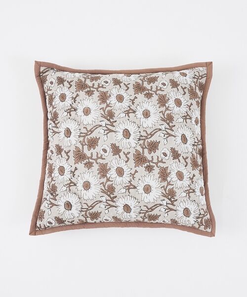 collex / コレックス インテリア・インテリア雑貨 | 【26SS新色】ブロックプリント キルトクッションカバー 45×45 | 詳細9