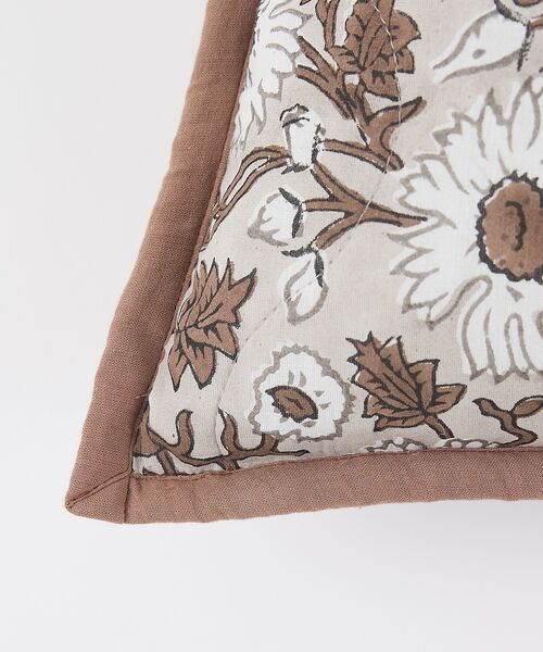 collex / コレックス インテリア・インテリア雑貨 | 【26SS新色】ブロックプリント キルトクッションカバー 45×45 | 詳細12