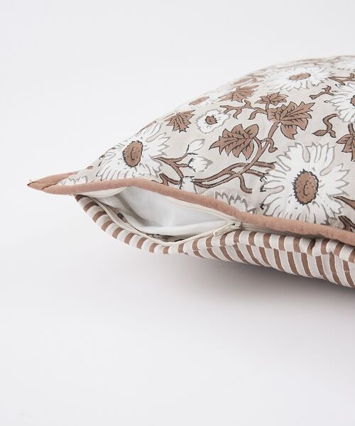 collex / コレックス インテリア・インテリア雑貨 | 【26SS新色】ブロックプリント キルトクッションカバー 45×45 | 詳細13