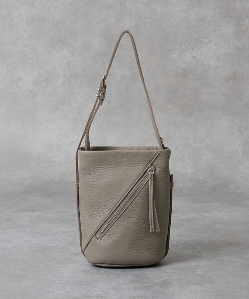 collex / コレックス ショルダーバッグ | 【WEB限定】【Beau're/ヴュレ】斜めZIP縦長 ショルダーバッグ（グレー）