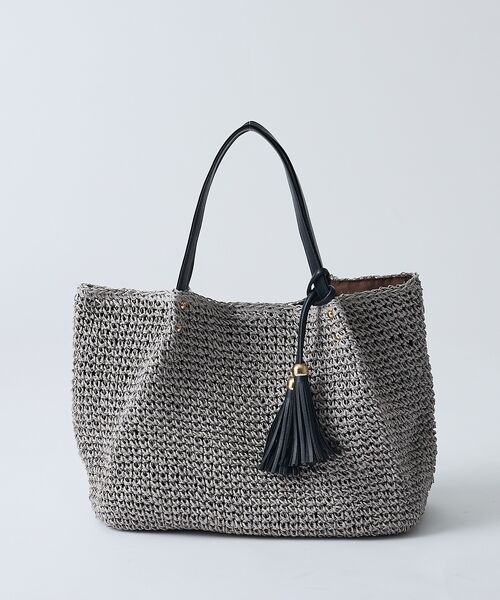 collex / コレックス かごバック | 【WEB限定】フリンジチャーム付きペーパートート【予約】 | 詳細4