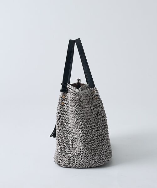collex / コレックス かごバック | 【WEB限定】フリンジチャーム付きペーパートート【予約】 | 詳細5