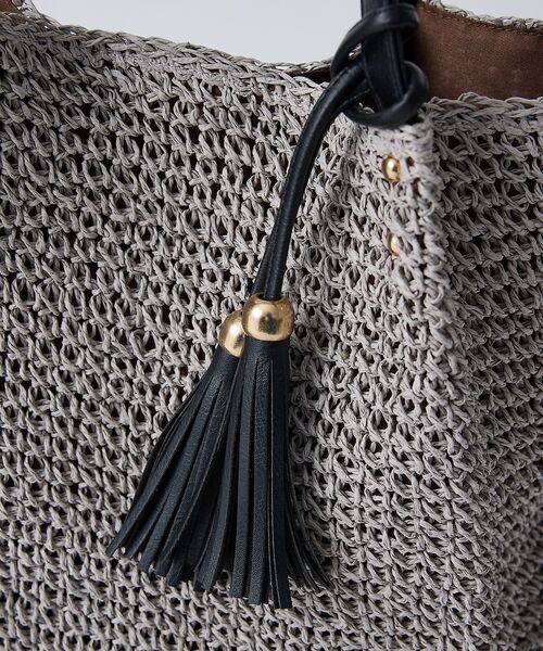 collex / コレックス かごバック | 【WEB限定】フリンジチャーム付きペーパートート【予約】 | 詳細8