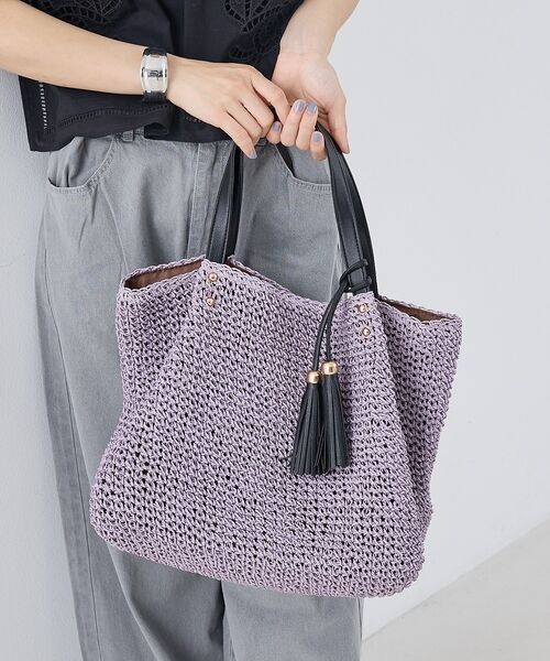 collex / コレックス かごバック | 【WEB限定】フリンジチャーム付きペーパートート【予約】 | 詳細17