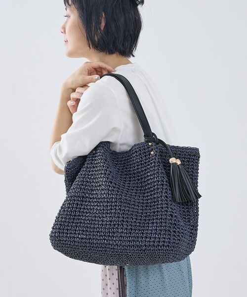 collex / コレックス かごバック | 【WEB限定】フリンジチャーム付きペーパートート【予約】 | 詳細21