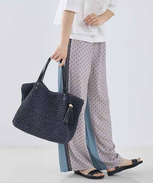 collex / コレックス かごバック | 【WEB限定】フリンジチャーム付きペーパートート【予約】 | 詳細22