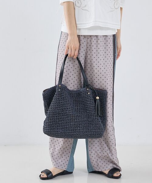 collex / コレックス かごバック | 【WEB限定】フリンジチャーム付きペーパートート【予約】 | 詳細23