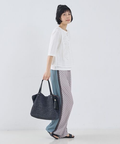 collex / コレックス かごバック | 【WEB限定】フリンジチャーム付きペーパートート【予約】 | 詳細25