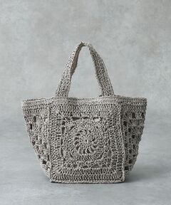 collex / コレックス かごバック | 【WEB限定】モチーフ編スクエアトートバッグ【予約】