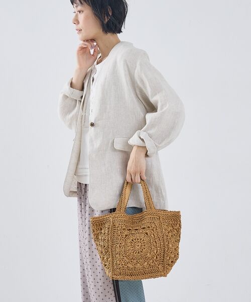 collex / コレックス かごバック | 【WEB限定】モチーフ編スクエアトートバッグ【予約】 | 詳細7