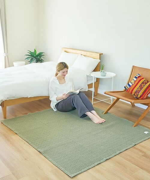 collex / コレックス 食器 | イブル クラウド柄 オーガニックコットン キルティングマット 正方形 150×1（カーキ）