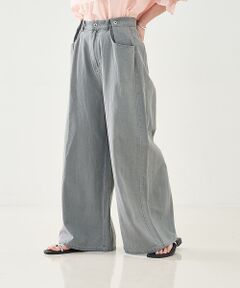 タックウエストデニムパンツ