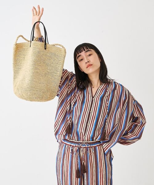 collex / コレックス かごバック | ラフィア革ハンドル2WAYトートバッグ【予約】 | 詳細10