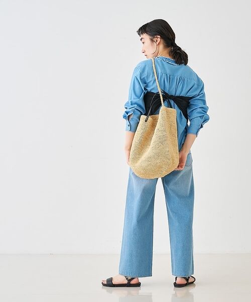 collex / コレックス かごバック | ラフィア革ハンドル2WAYトートバッグ【予約】 | 詳細18