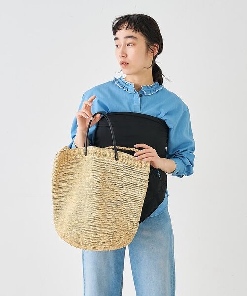 collex / コレックス かごバック | ラフィア革ハンドル2WAYトートバッグ【予約】 | 詳細2