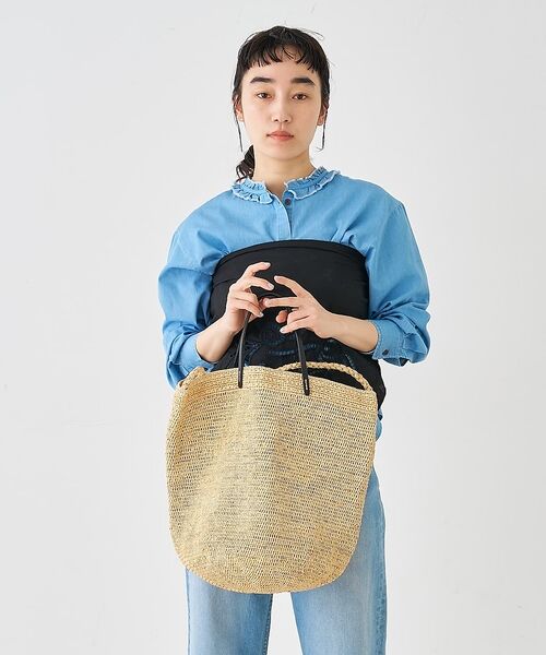 collex / コレックス かごバック | ラフィア革ハンドル2WAYトートバッグ【予約】 | 詳細3