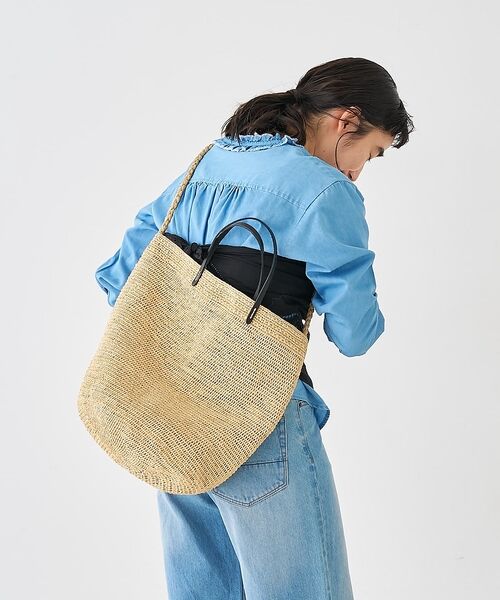 collex / コレックス かごバック | ラフィア革ハンドル2WAYトートバッグ【予約】 | 詳細5