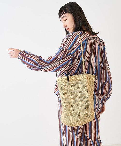 collex / コレックス かごバック | ラフィア革ハンドル2WAYトートバッグ【予約】 | 詳細7
