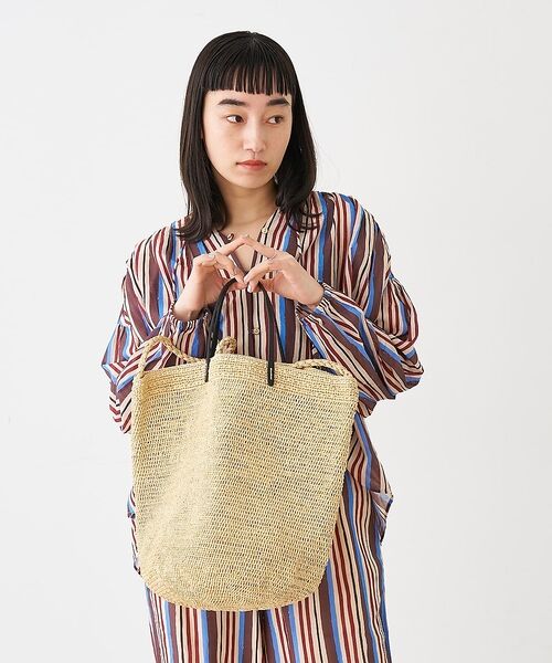 collex / コレックス かごバック | ラフィア革ハンドル2WAYトートバッグ【予約】 | 詳細9