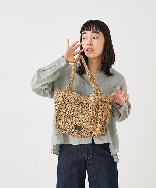 collex / コレックス かごバック | 【Swaraj /スワラージ】手編みペーパーラフィアトートバッグ【予約】 | 詳細1