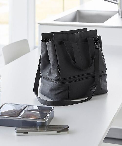 collex / コレックス インテリア・生活雑貨・ホビー・ステーショナリー | 【tower】セパレートできる横からパッとランチバッグ / 保冷・保温 2WAY（ブラック）