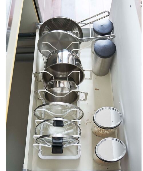 collex / コレックス インテリア・生活雑貨・ホビー・ステーショナリー | 【tower】シンク下 伸縮鍋蓋＆フライパンスタンド キッチン収納 | 詳細1