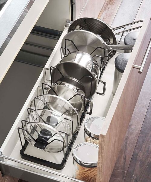 collex / コレックス インテリア・生活雑貨・ホビー・ステーショナリー | 【tower】シンク下 伸縮鍋蓋＆フライパンスタンド キッチン収納 | 詳細5