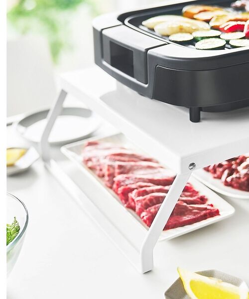 collex / コレックス インテリア・生活雑貨・ホビー・ステーショナリー | 【tower】下が使える電気プレートラック ホットプレート 収納 折り畳 | 詳細1