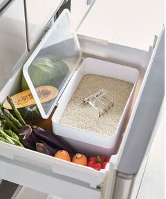 collex / コレックス インテリア・生活雑貨・ホビー・ステーショナリー | 【tower】密閉 シンク下米びつ 5kg 計量カップ付 スリム 米保存容器