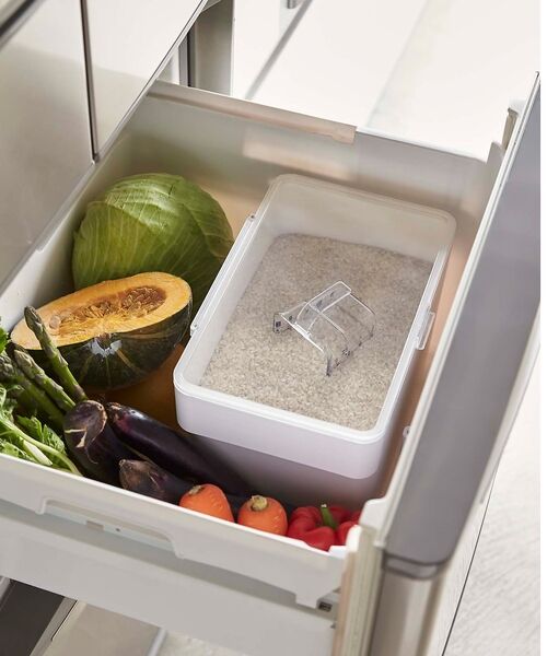 collex / コレックス インテリア・生活雑貨・ホビー・ステーショナリー | 【tower】密閉 シンク下米びつ 5kg 計量カップ付 スリム 米保存容器 | 詳細5