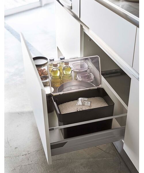 collex / コレックス インテリア・生活雑貨・ホビー・ステーショナリー | 【tower】密閉 シンク下米びつ 5kg 計量カップ付 スリム 米保存容器 | 詳細11