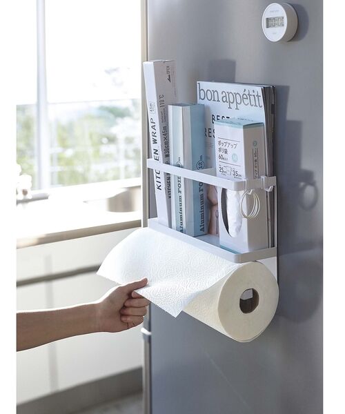 collex / コレックス インテリア・生活雑貨・ホビー・ステーショナリー | 【tower】マグネット キッチンペーパー＆ラップホルダー 冷蔵庫収納 小物整理 | 詳細1