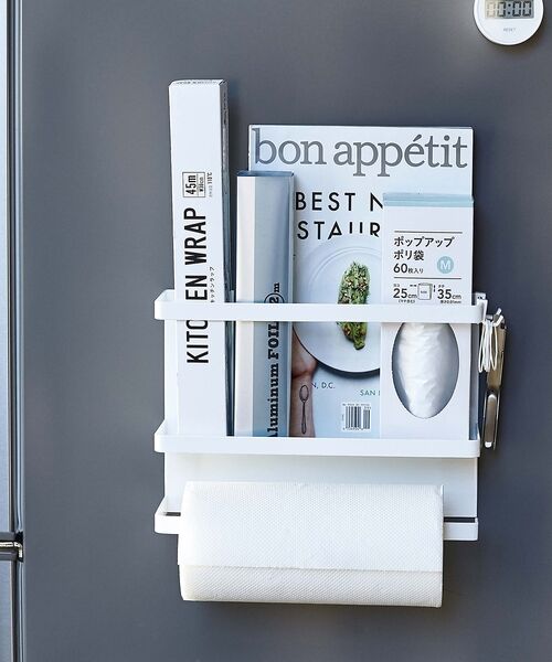 collex / コレックス インテリア・生活雑貨・ホビー・ステーショナリー | 【tower】マグネット キッチンペーパー＆ラップホルダー 冷蔵庫収納 小物整理 | 詳細2