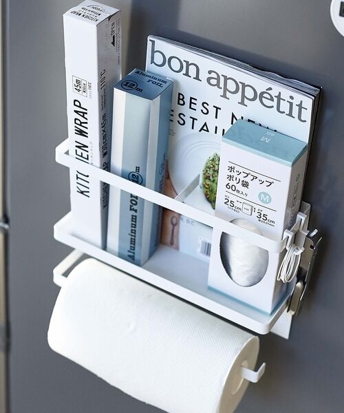 collex / コレックス インテリア・生活雑貨・ホビー・ステーショナリー | 【tower】マグネット キッチンペーパー＆ラップホルダー 冷蔵庫収納 小物整理 | 詳細3