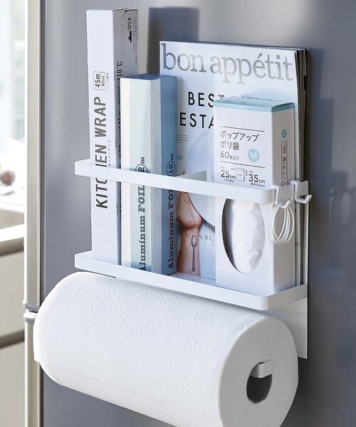 collex / コレックス インテリア・生活雑貨・ホビー・ステーショナリー | 【tower】マグネット キッチンペーパー＆ラップホルダー 冷蔵庫収納 小物整理 | 詳細4