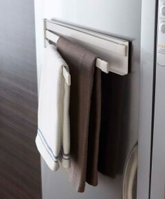 collex / コレックス インテリア・生活雑貨・ホビー・ステーショナリー | 【tower】マグネット 布巾ハンガー ふきん掛け 冷蔵庫収納 スリム 折りたた