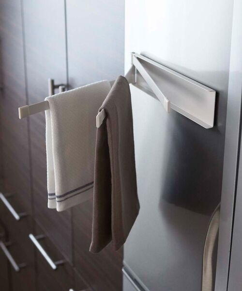 collex / コレックス インテリア・生活雑貨・ホビー・ステーショナリー | 【tower】マグネット 布巾ハンガー ふきん掛け 冷蔵庫収納 スリム 折りたた | 詳細2