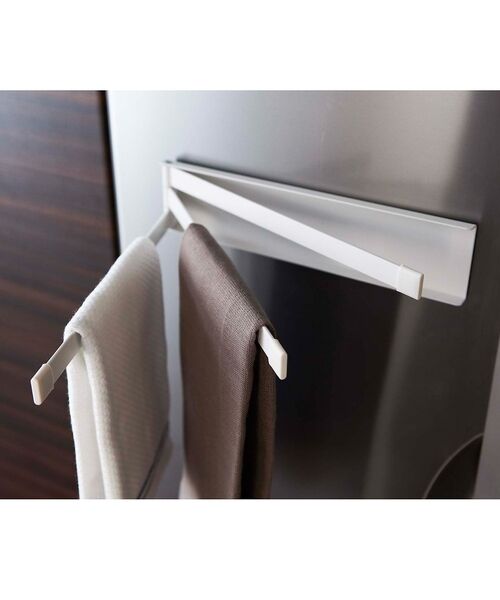 collex / コレックス インテリア・生活雑貨・ホビー・ステーショナリー | 【tower】マグネット 布巾ハンガー ふきん掛け 冷蔵庫収納 スリム 折りたた | 詳細3