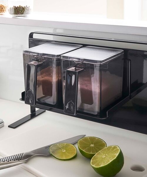 collex / コレックス インテリア・生活雑貨・ホビー・ステーショナリー | 【tower】マグネット 調味料ストッカーラック  キッチン小物（ブラック）