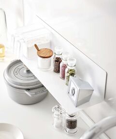 collex / コレックス インテリア・生活雑貨・ホビー・ステーショナリー | 【tower】マグネット キッチン棚 ワイド 浮かせる収納 調味料ラック 小物整