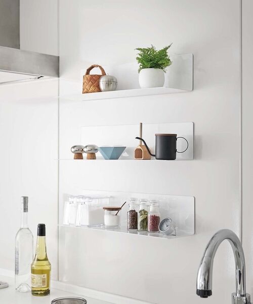 collex / コレックス インテリア・生活雑貨・ホビー・ステーショナリー | 【tower】マグネット キッチン棚 ワイド 浮かせる収納 調味料ラック 小物整 | 詳細2