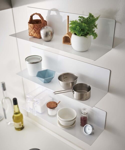 collex / コレックス インテリア・生活雑貨・ホビー・ステーショナリー | 【tower】マグネット キッチン棚 ワイド 浮かせる収納 調味料ラック 小物整 | 詳細4