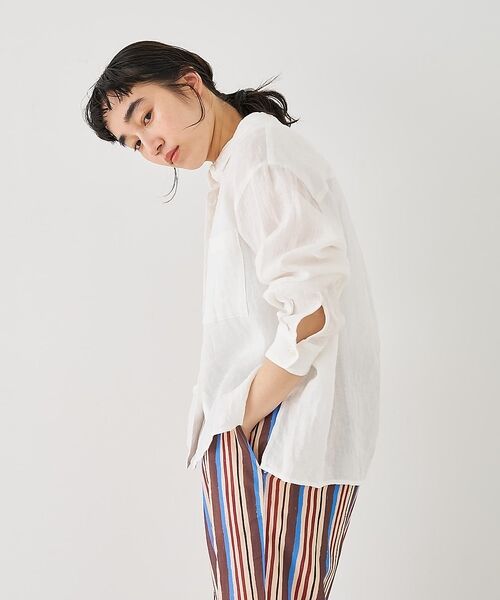 collex / コレックス シャツ・ブラウス | Wカラー リネンシャツ【予約】 | 詳細2