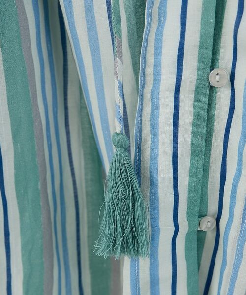 collex / コレックス シャツ・ブラウス | ブロックプリント ユラギ ストライプブラウス【予約】 | 詳細14